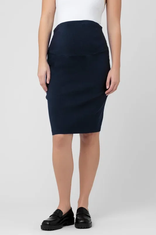 Pencil maternity skirt navy