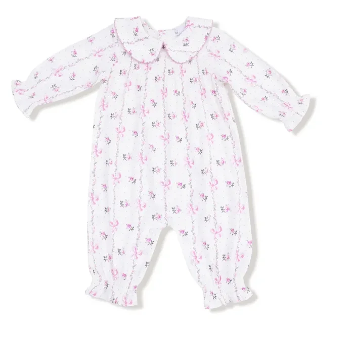 Peter Pan Romper | Dainty Buds + Bows