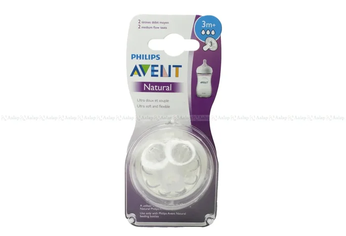 Philips Avent Natural 2.0 Feeding Teats 3 M+ X 2