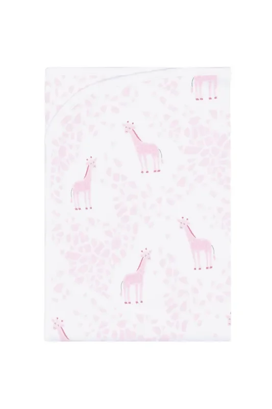 Pink Giraffe Print Blanket