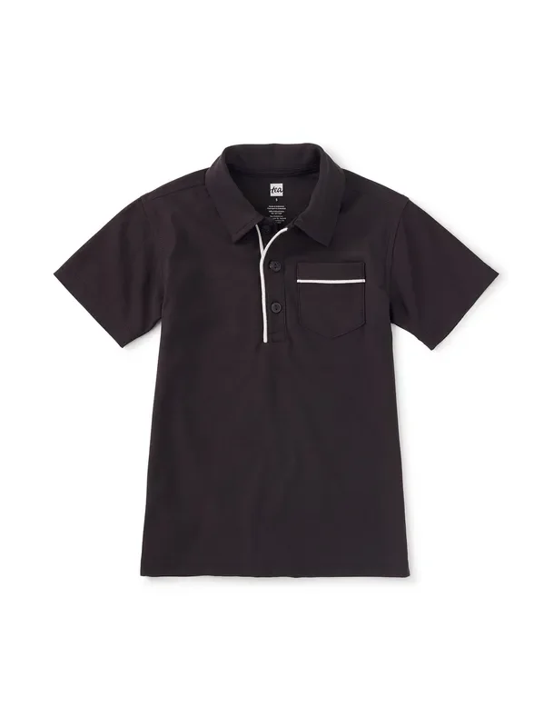 Piped Polo Indigo