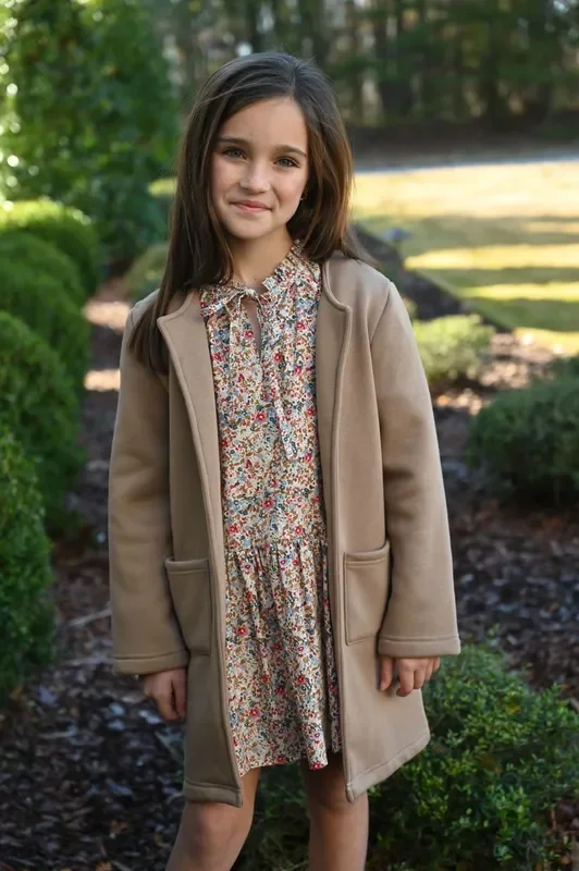 Pleat Colletion Coffee Hadley Cardigan