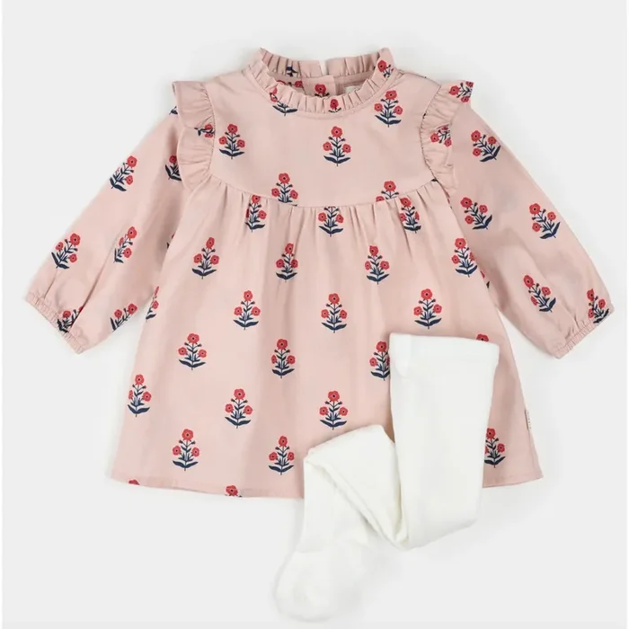 Poppy Rose Brushed Twill Dress Set