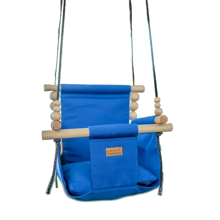 Premium Outdoor High Back Swing Cobalt