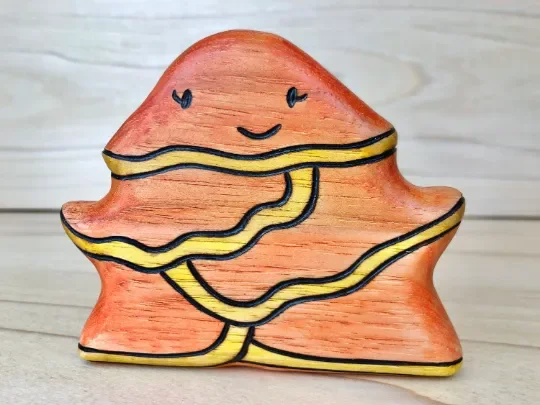 Preorder – Wooden Chicken Of The Woods Mushroom Toy