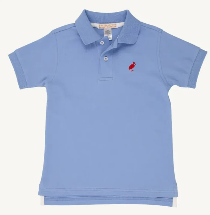 Prim & Proper Polo | Barbados Blue + Red