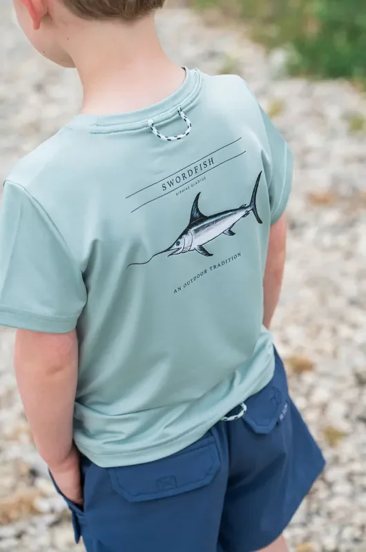 Prodoh Pro Performance Short Sleeve T-Shirt in Blue Surf Swordfish