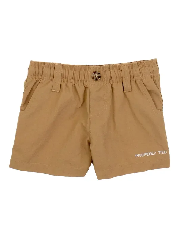Properly Tied Boys Mallard Shorts Camel
