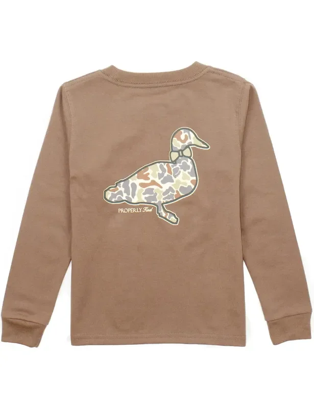 Properly Tied Walnut Field Camo Long Sleeve Tee