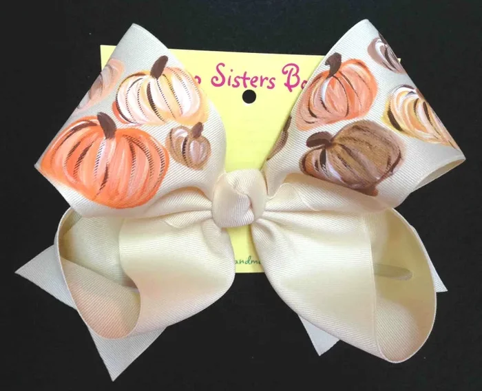 Pumpkin Collage Bow