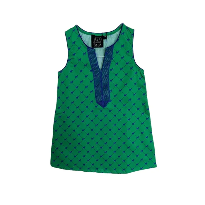 Puppies Green Shift Dress