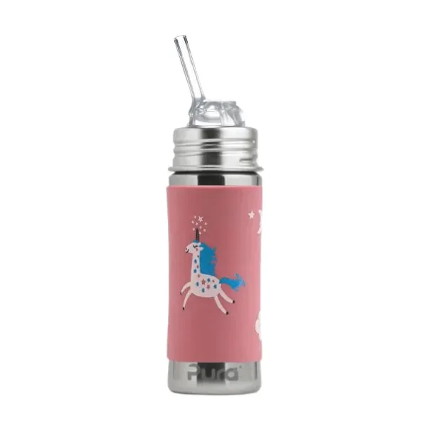 Pura Non-Insulated Kiddo Straw Cup w/ Sleeve – Unicorn