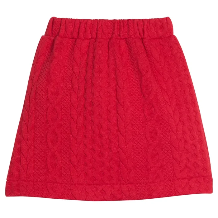 Quilted Mini Skirt – Cherry