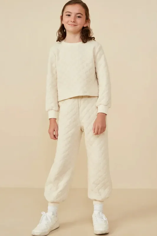 Quilted Sweatset | Ivory