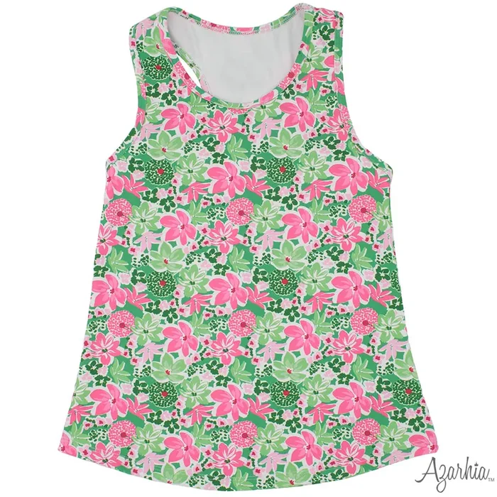 Racer Back Tank Top | Botanical Flowers