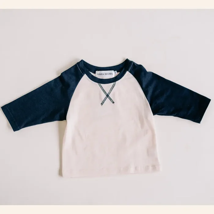 Raglan Baseball Tee Navy – Child