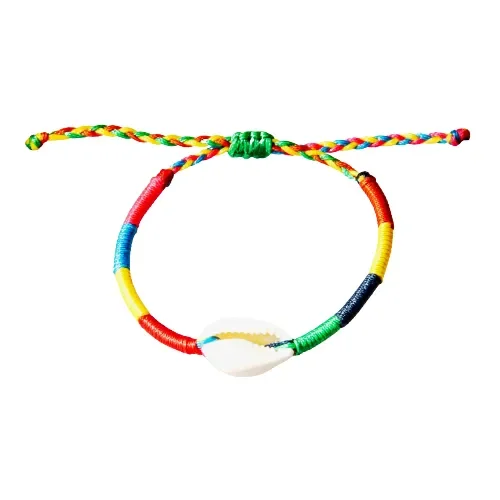 Rainbow Cowrie Shell Bracelet