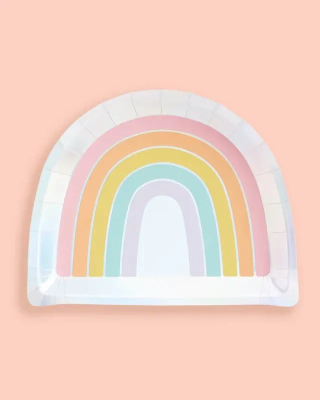 Rainbow Plates – 25 Paper Plates