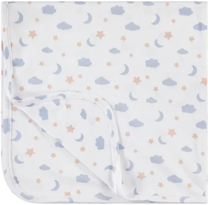 Receiving Blanket – Moon And Stars Blue