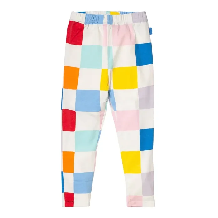 Recycled Cotton Checkered Baby Leggings