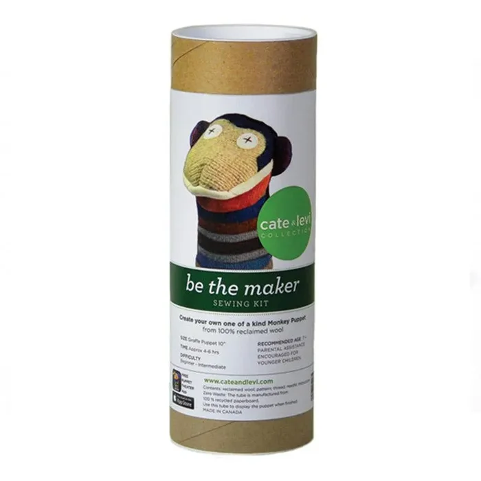 Recycled Wool Puppet Making Kit – Monkey