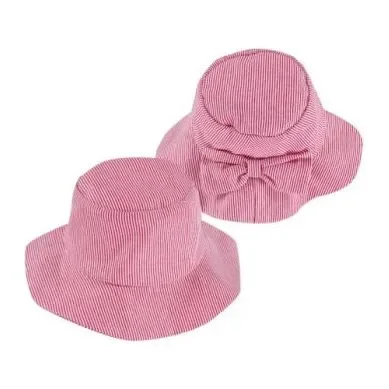 RED STRIPED GIRLS SUNHAT