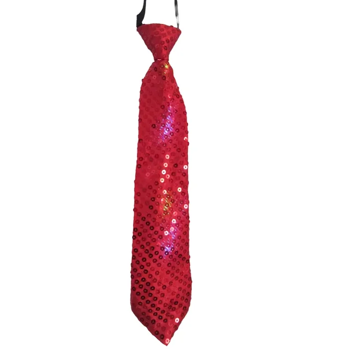 Red Tie With Flashing Led Lights