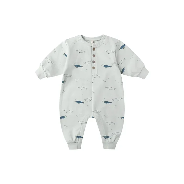 Relaxed Fleece Jumpsuit – Narwhals