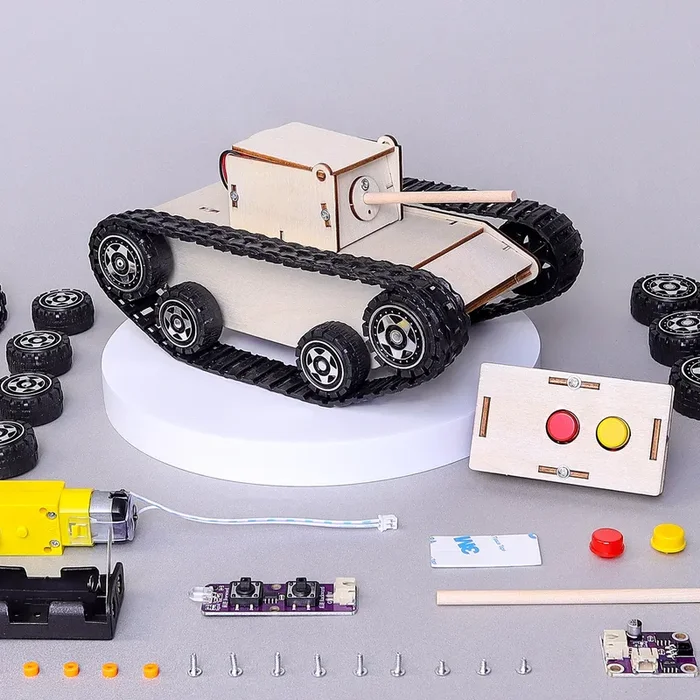 Remote-controlled Tank Diy Kit, Educational Stem Toy