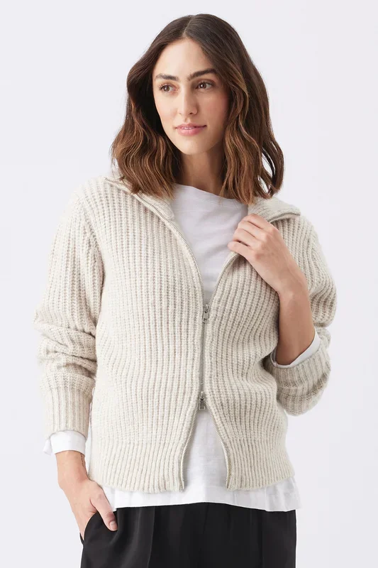 Rippstrick Umstands- und Still-Cardigan in Troyer Optik