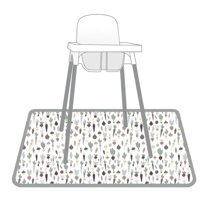 Root Veggies Splash Mat – A Waterproof Catch-all For Highchair Spills And More!