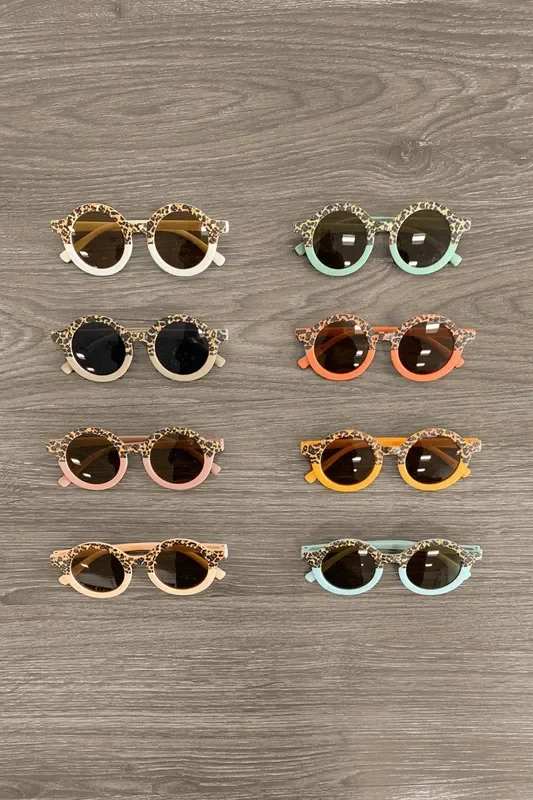 Round Cheetah Print Sunnies