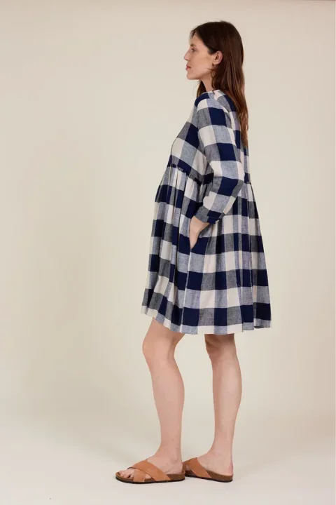 Rowan Dress – Blue Check