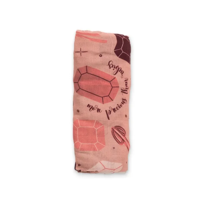 Rubies Muslin Swaddle Blanket