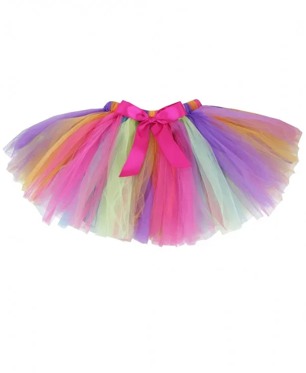 Ruffle Butts Girl Tutu in Rainbow Tulle
