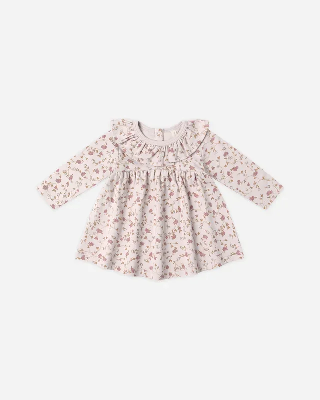 Ruffle Collar Jersey Dress