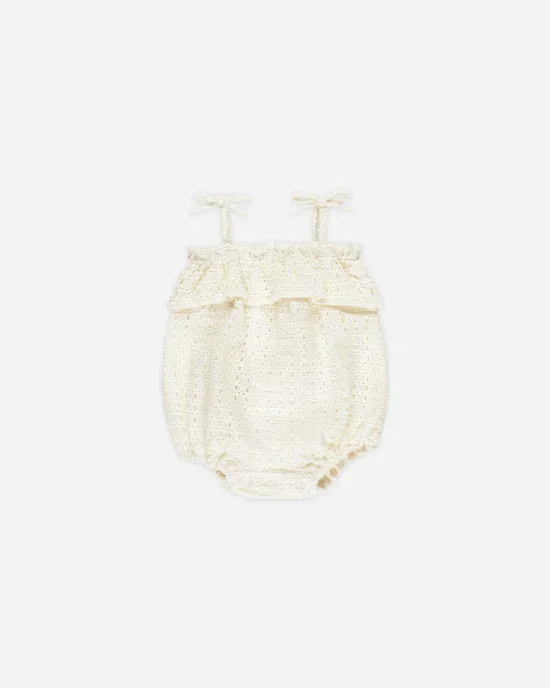 Ruffle Romper | Ivory