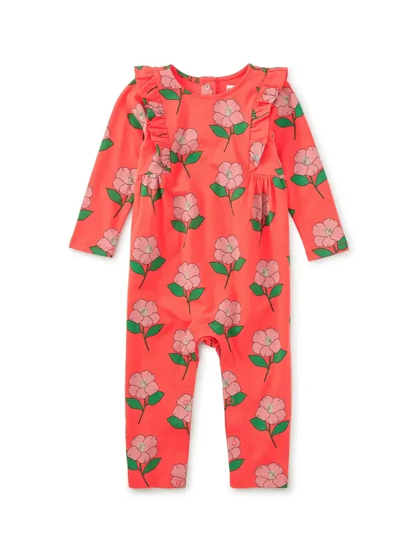 Ruffle Shoulder Baby Romper