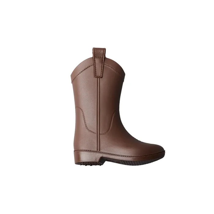 Rustic Brown Kid’s All Weather Rubber Cowboy Boots