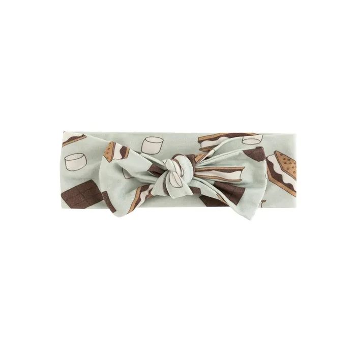 S’more To Love (bow Headband) – Blue