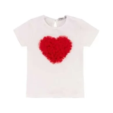 S/S STRETCH JERSEY T-SHIRT W/HEART