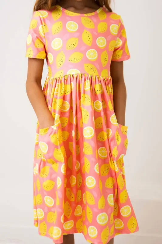 SALE Lemon Squeezy S/S Pocket Twirl Dress