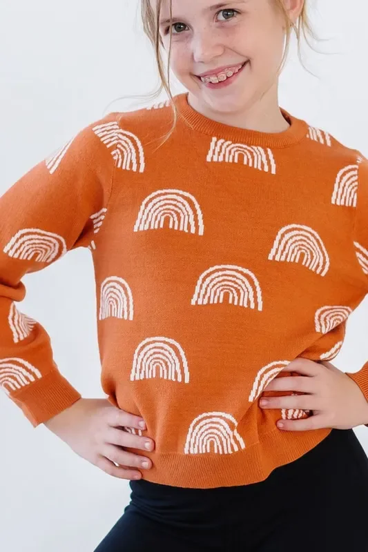 SALE Rainbows in Fall Sweater