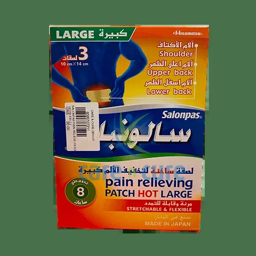 Salonpas Pain Relieve Patch Hots 3 Pieces (Large)