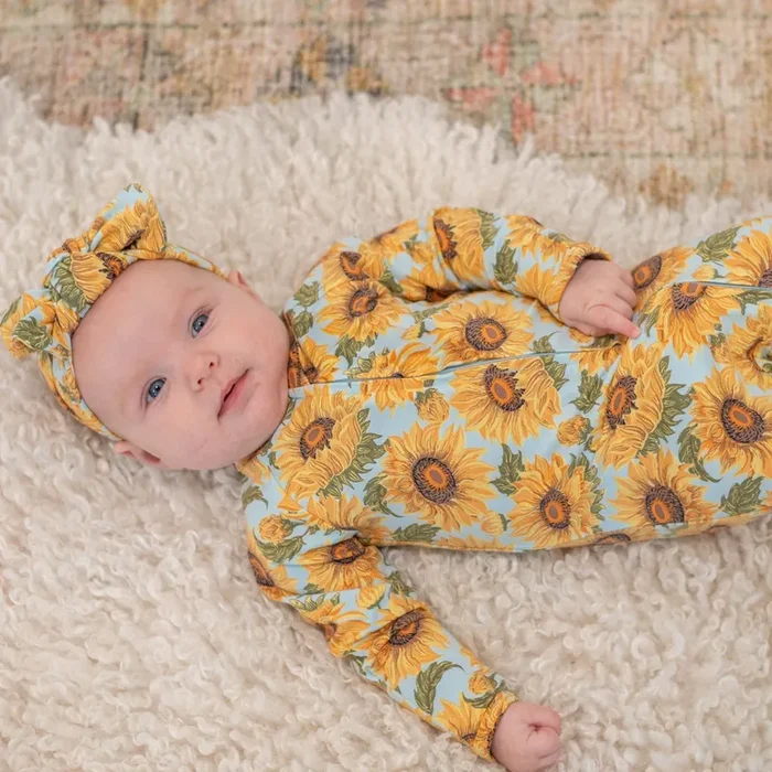 Sammy’s Sunflower Zipper Footie