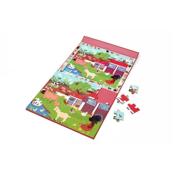 Scratch – 2 In 1 Magnetic Puzzle – Discovery Game – Farm