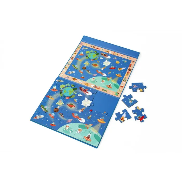 Scratch – 2 In 1 Magnetic Puzzle – Discovery Game – Space