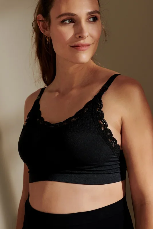 Seamless Still BH mit Spitze schwarz