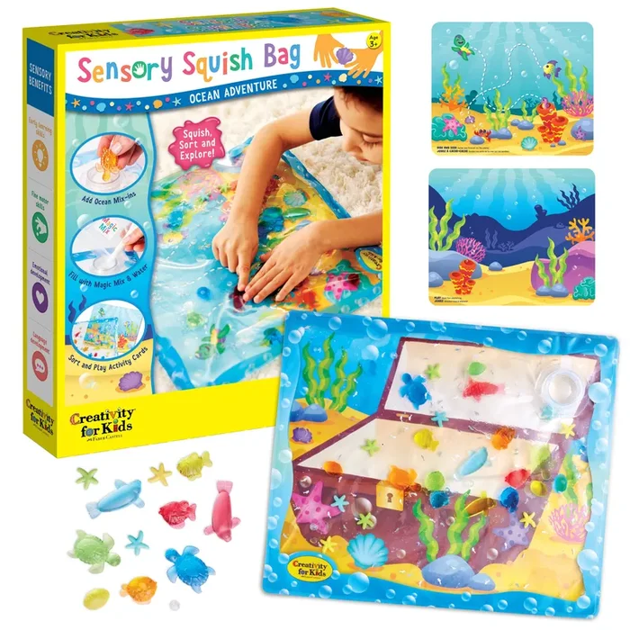 Sensory Squish Bag Ocean Adventure Gel Activity Set