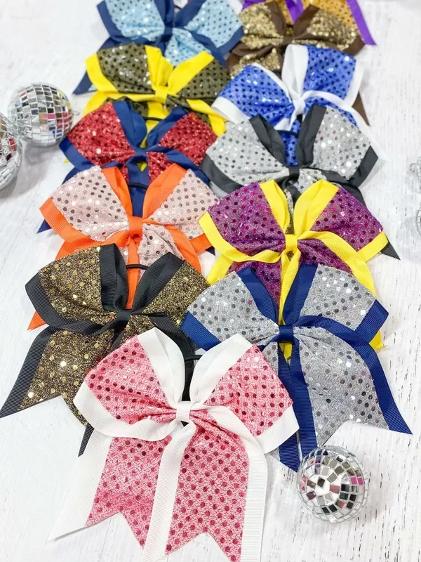 Sequin School Spirit Cheer Bow – Pony-O